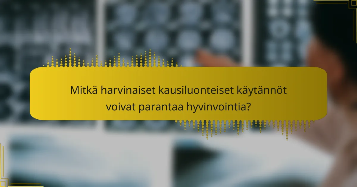 Mitkä harvinaiset kausiluonteiset käytännöt voivat parantaa hyvinvointia?